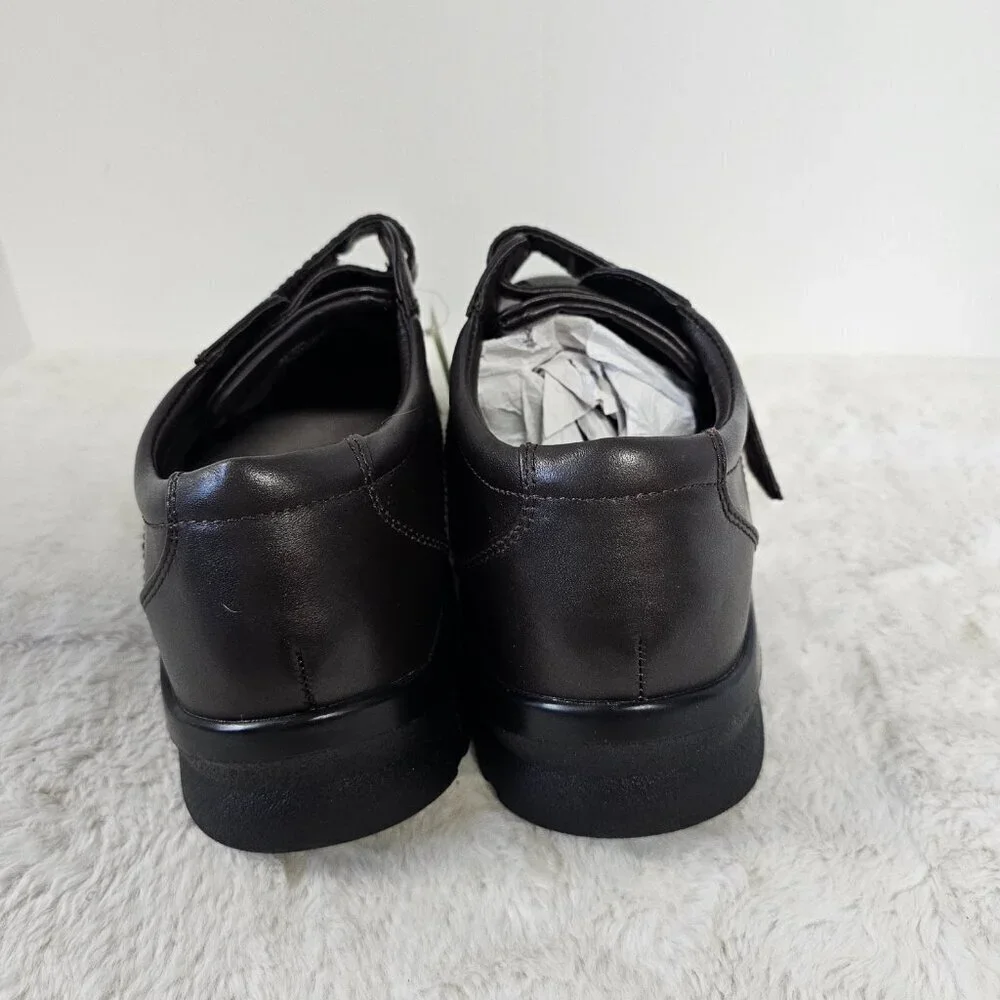 NWT Men's Apex Brown Ambulator Single Strap Casual Comfort Orthopedic Shoe 10.5W